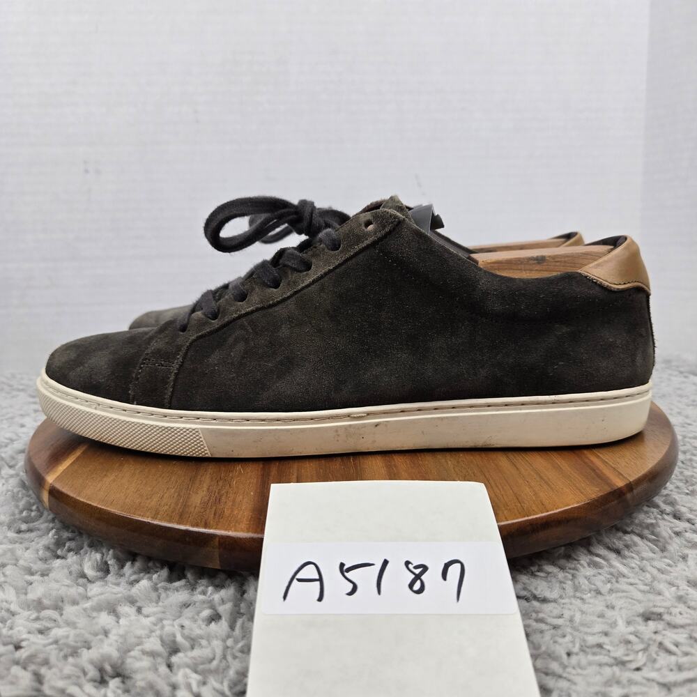 Allen Edmonds Mens 10D Courtside Grey Suede Lace Up Daily Lifestyle Sneaker 3579